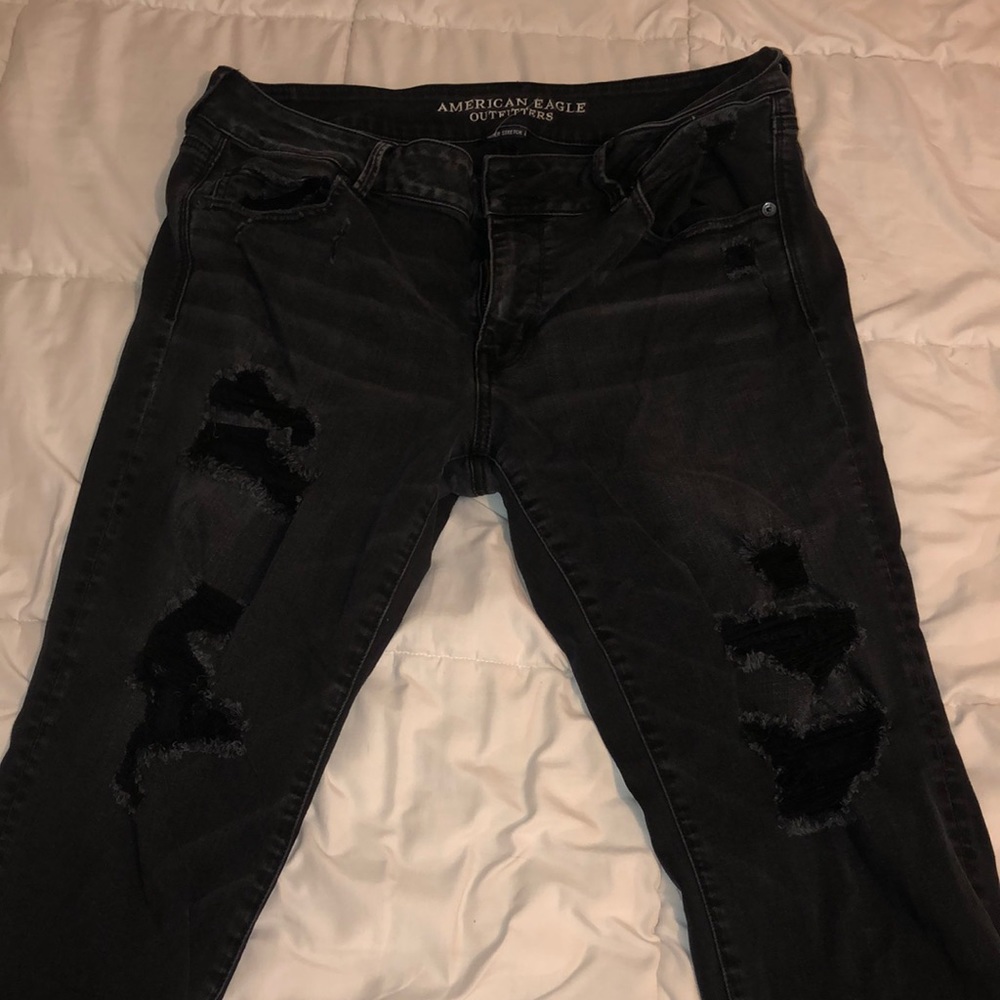 Aeo denim x artist crop
